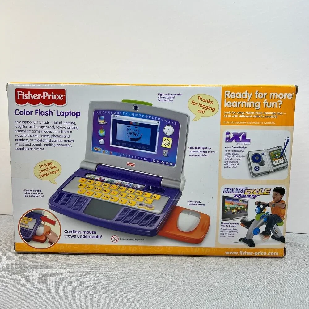Fisher Price 2008 Fun 2 Learn Color Flash Laptop Kids NEW Rare HTF NOS
